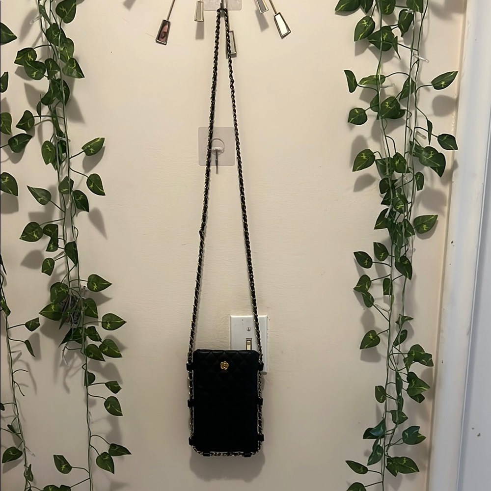 Black Quilted Crossbody Bag